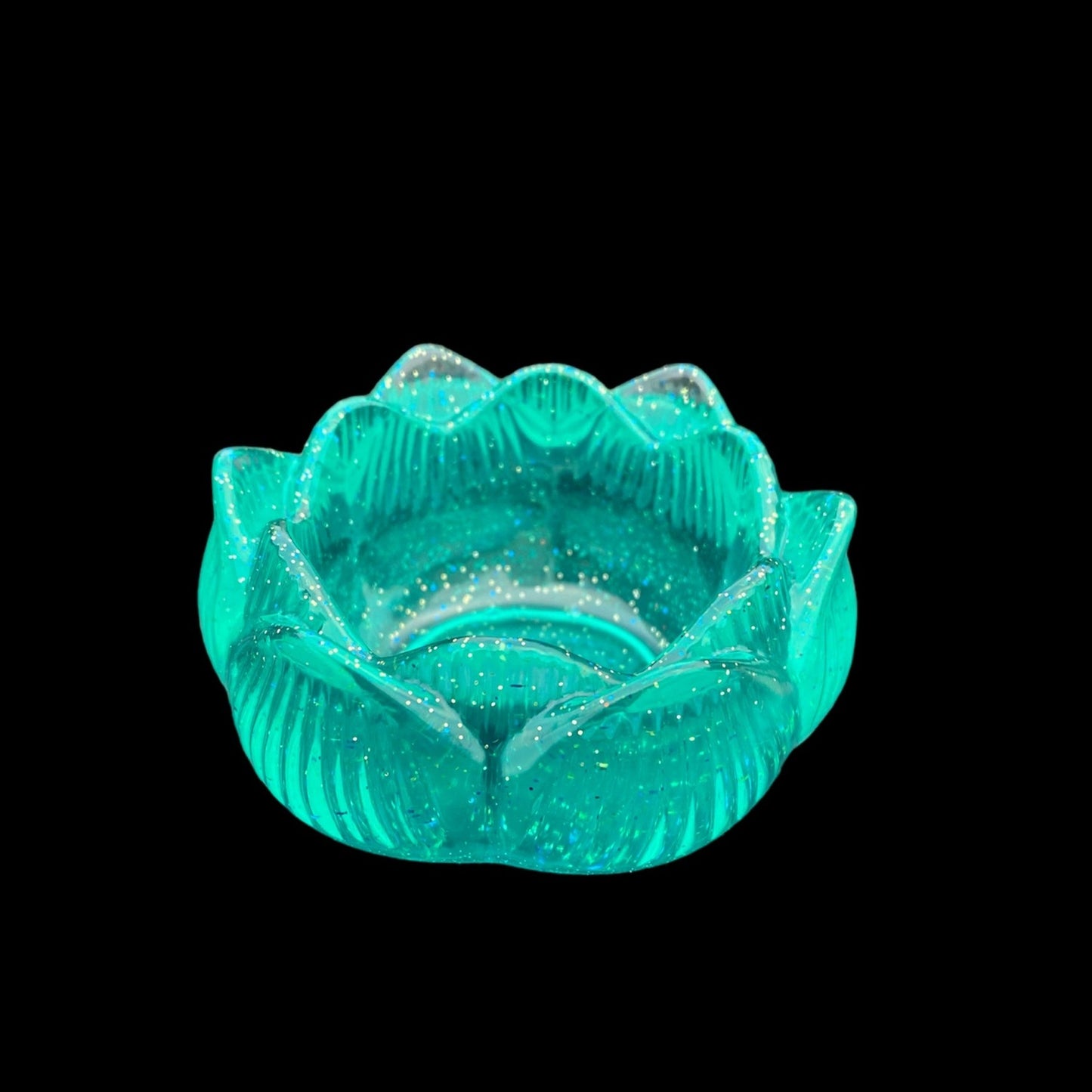 Closed Lotus Flower tea light candle holder, trinket dish