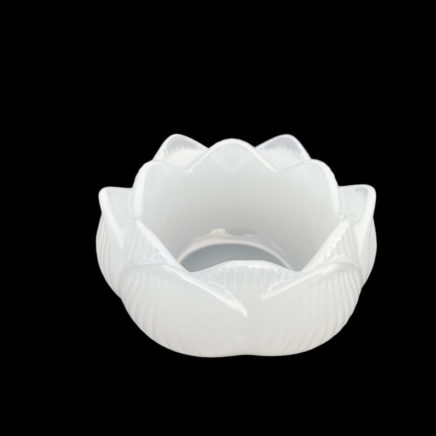 Closed Lotus Flower tea light candle holder, trinket dish