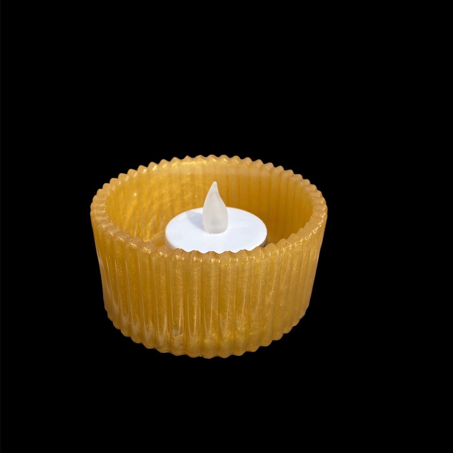 Ridged round Tea Light holder