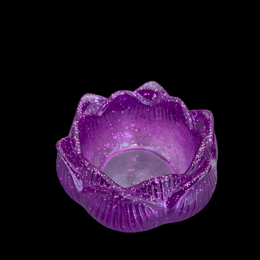 Closed Lotus Flower tea light candle holder, trinket dish