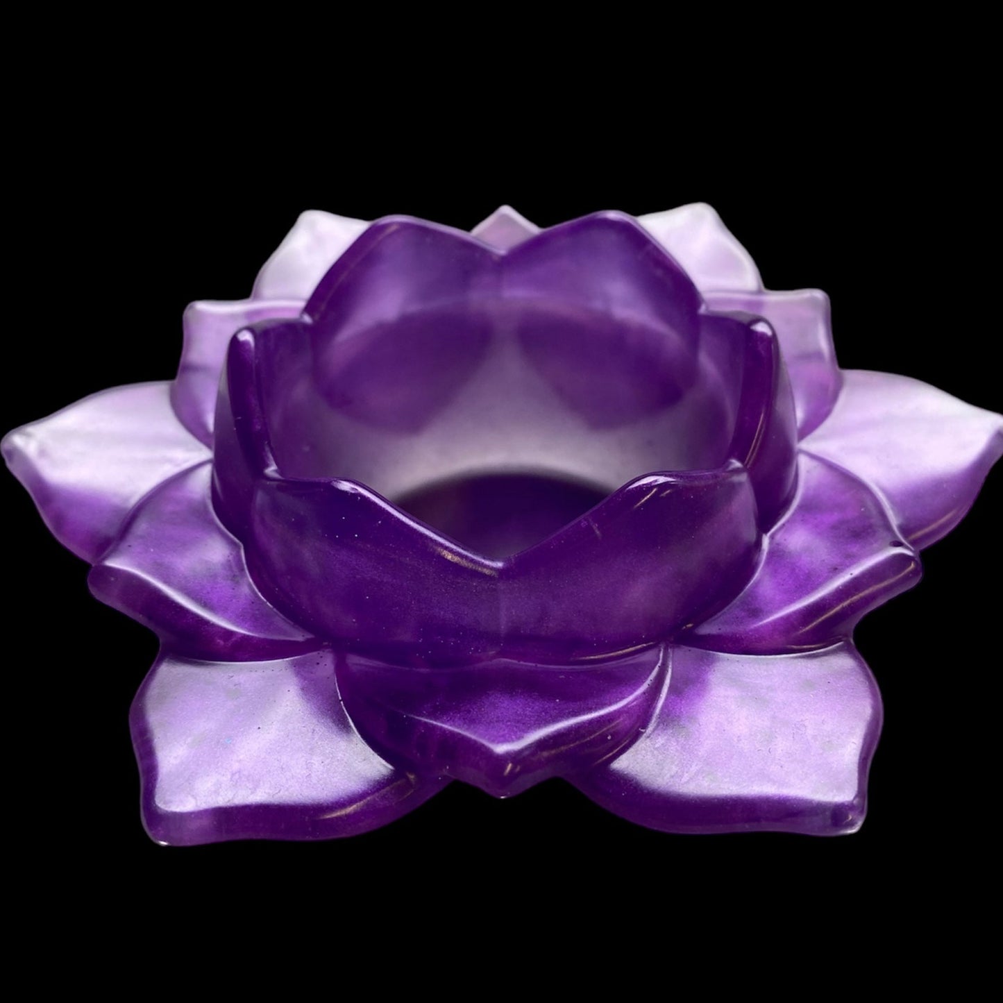 Open Lotus Tea Light Candle Holder