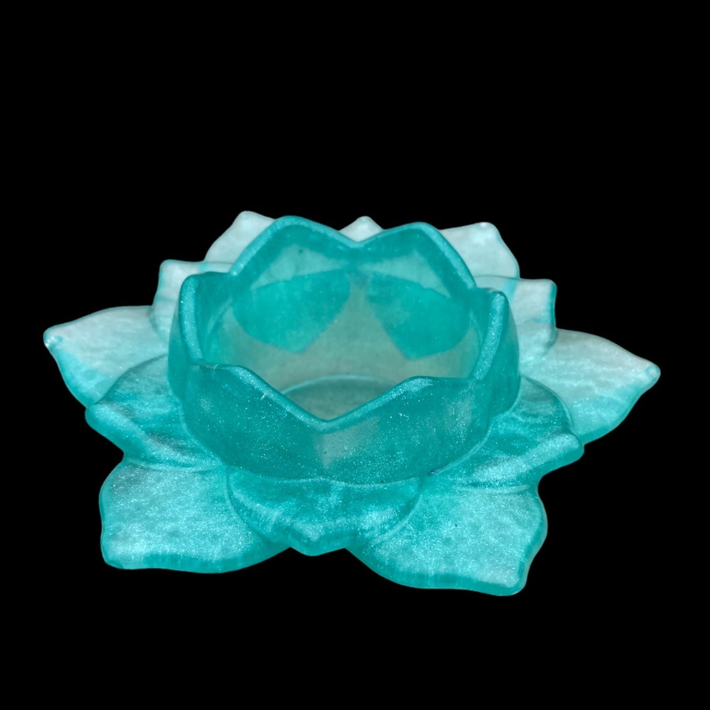 Open Lotus Tea Light Candle Holder