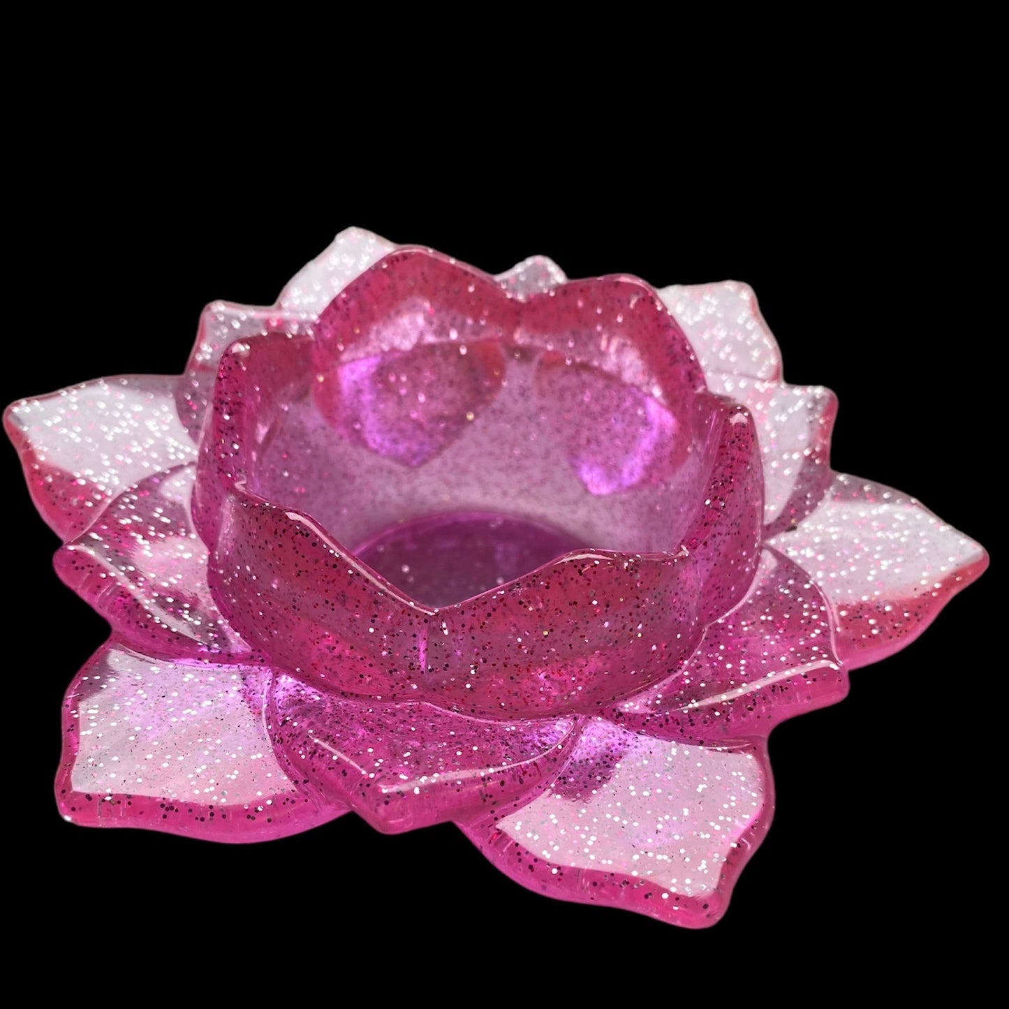 Open Lotus Tea Light Candle Holder