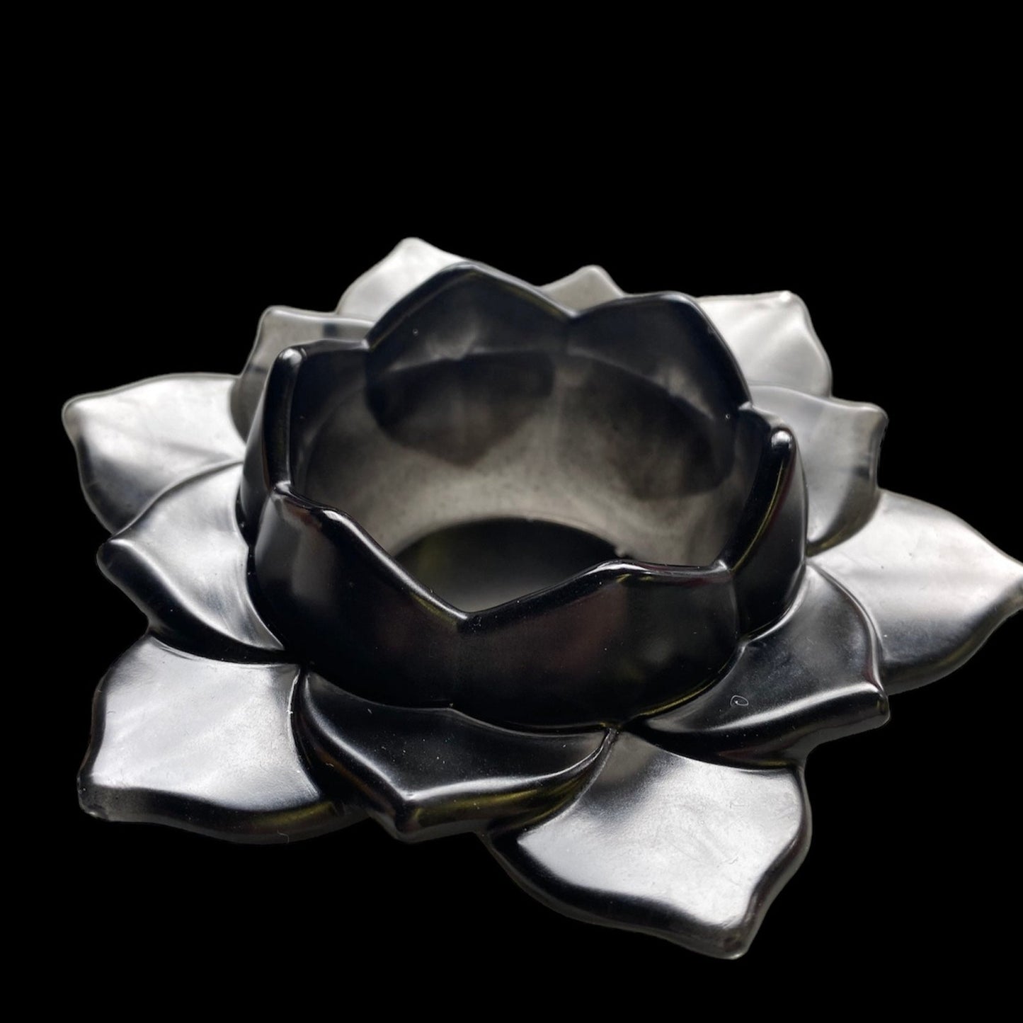 Open Lotus Tea Light Candle Holder