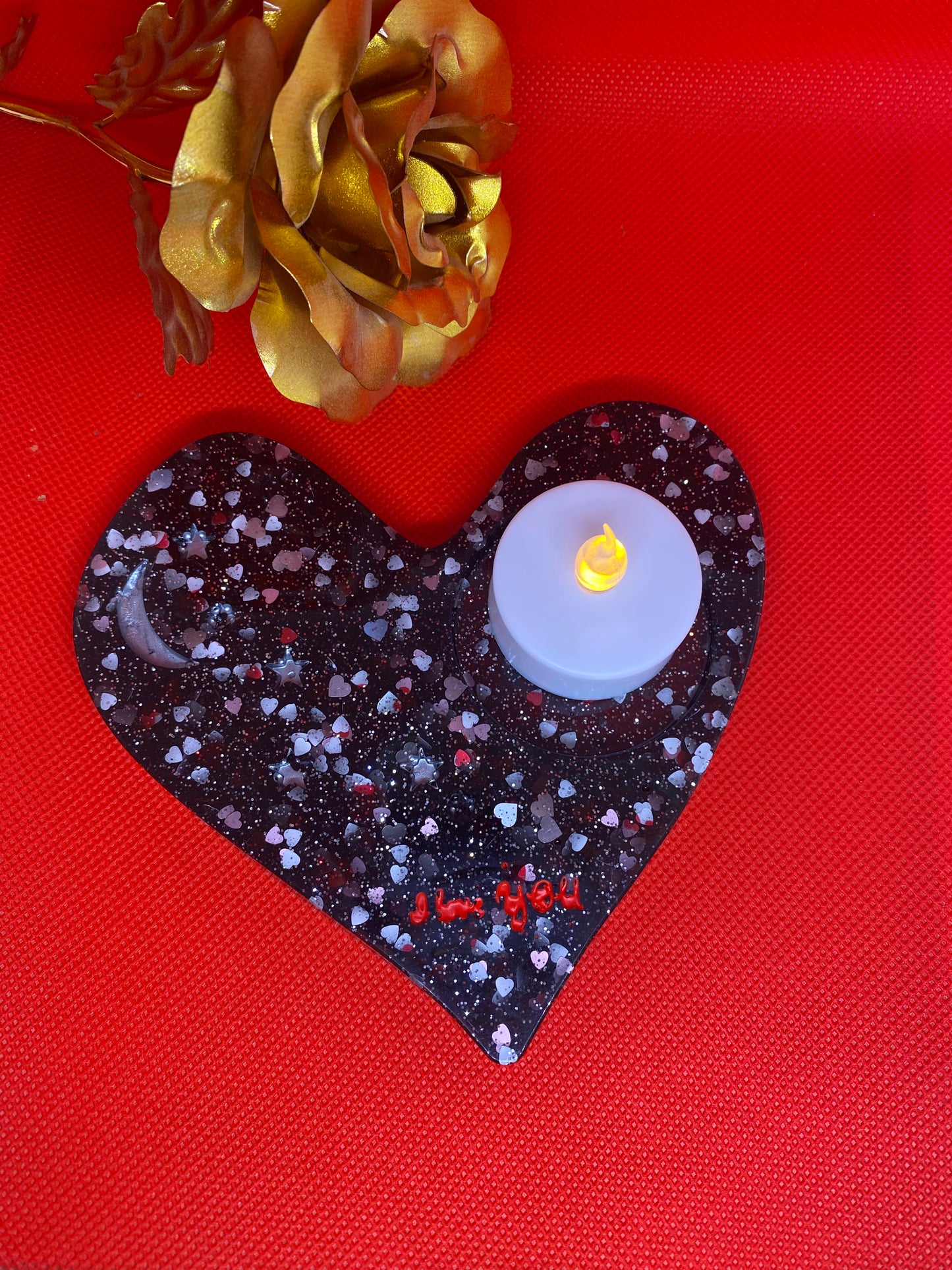 Heart tea light holder (slim)