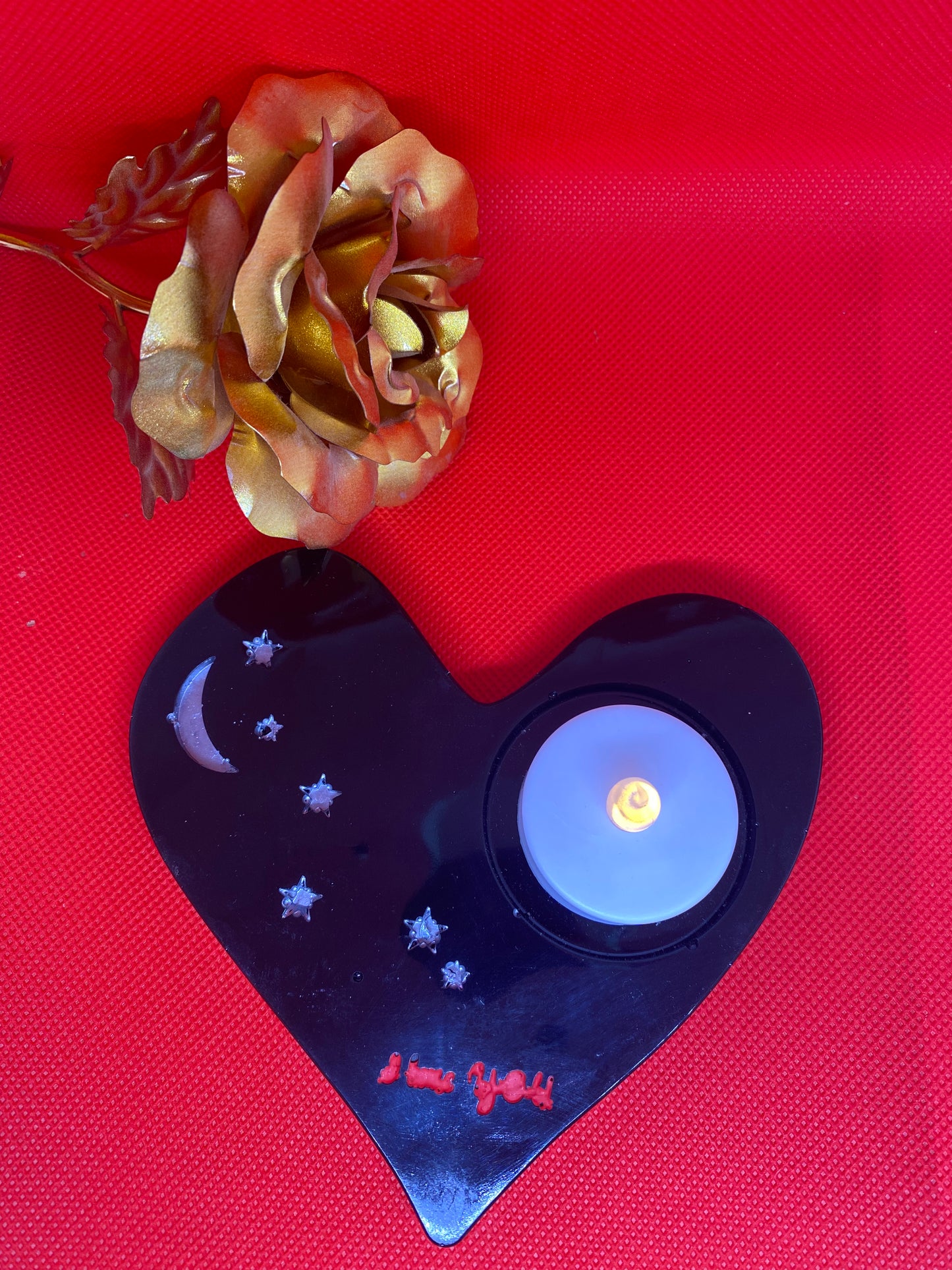 Heart tea light holder (slim)