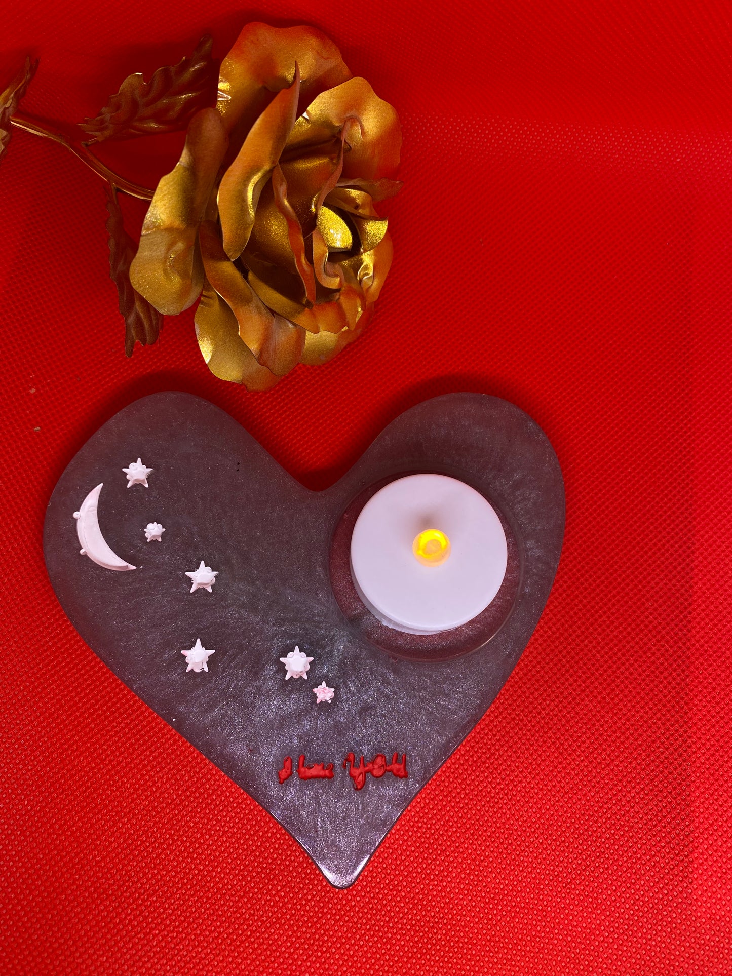 Heart tea light holder (slim)