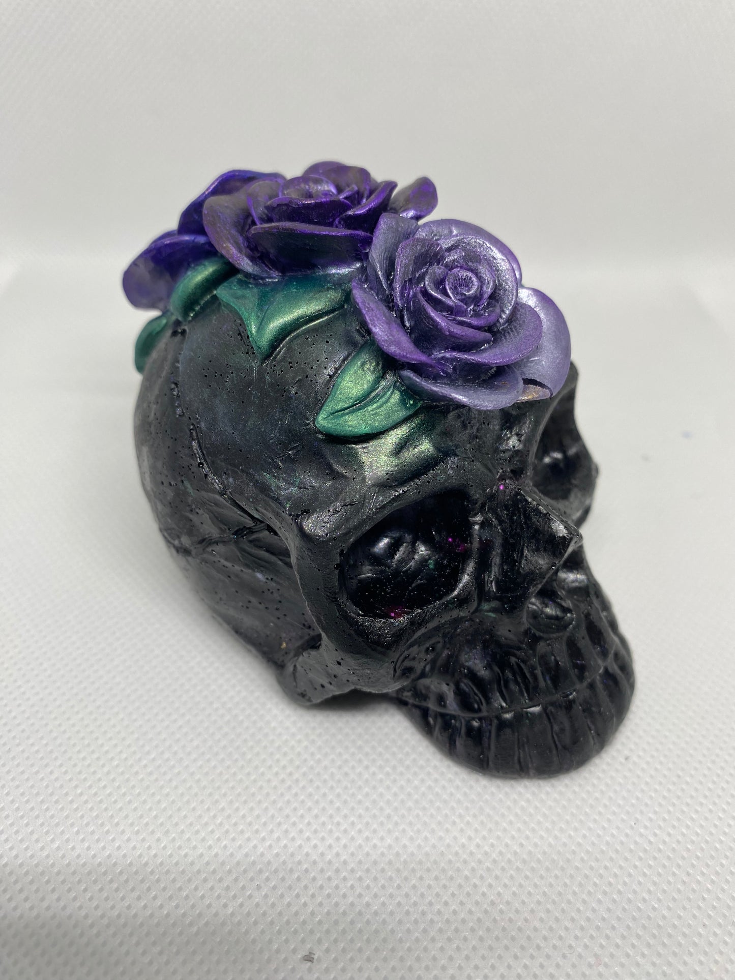 Skull with flowers