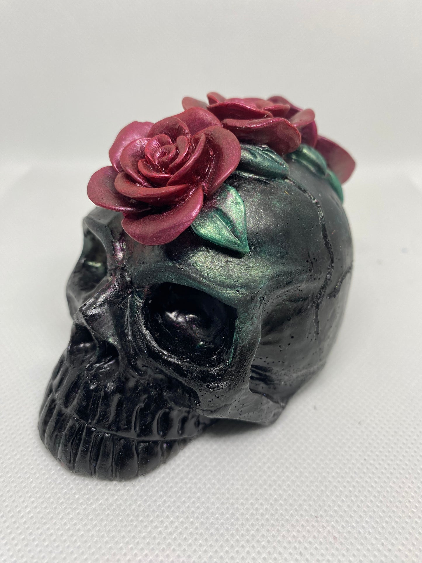 Skull with flowers